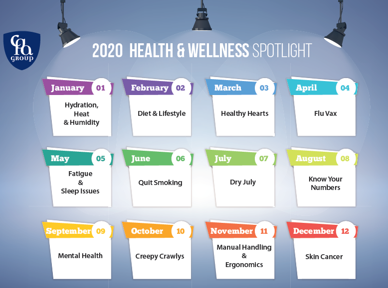 2020 Health Wellness calendar Corporate Protection